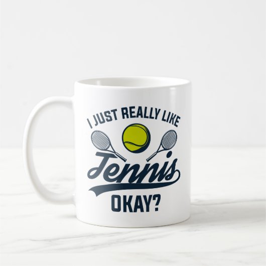 Mug J'Aime Vraiment Le Tennis D'Accord (Gauche)