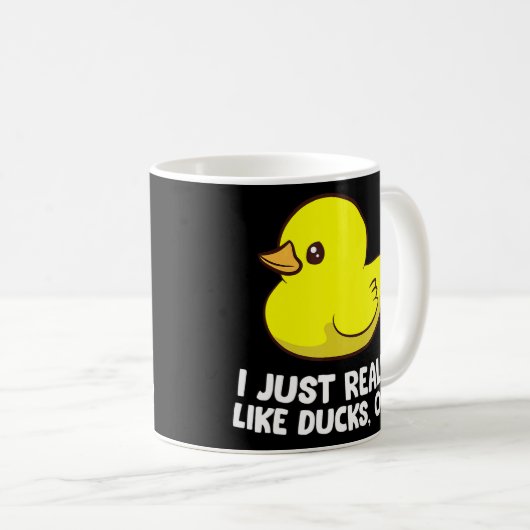 Mug J'Aime Vraiment Les Canards En Caoutchouc (Devant droit)