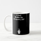Mug J'Aime Vraiment Les Pingouins Citation Drôle (Gauche)