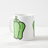 Mug J'aime vraiment les poivrons Poivron vert (Devant gauche)