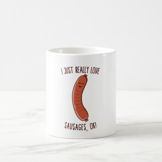 Mug J'Aime Vraiment Les Saucisses, OK ! Cute Kawaii We (Centre)