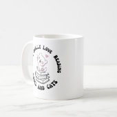 Mug J'Aime Vraiment Lire Des Livres Et Des Chats (Devant gauche)