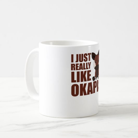 Mug J'aime vraiment l'Okapi mignon d'Okapi (Devant gauche)