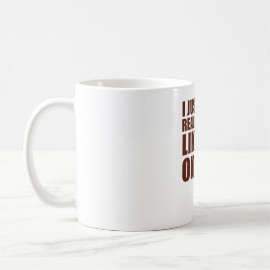 Mug J'aime vraiment l'Okapi mignon d'Okapi (Gauche)