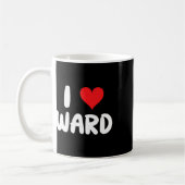 Mug J'aime Ward - Cœur - Nom (Gauche)