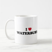 Mug J'aime Waterbury le Connecticut (Gauche)