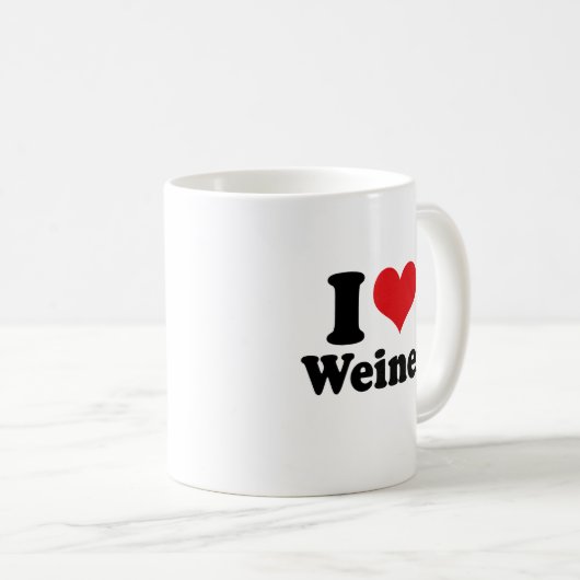 MUG J'AIME WEINER (Devant droit)