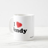 Mug J'aime Wendy (Devant gauche)