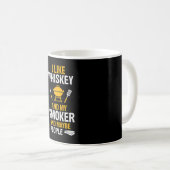 Mug J'Aime Whiskey My Smoke 3 personnes Funny BBBQ (Devant droit)