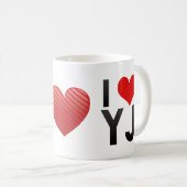 Mug J'aime YJ (Devant droit)