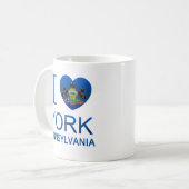 Mug J'aime York, PA (Devant gauche)