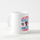 Mug J'aime Yorkshire Terriers et les USA 01 (Devant gauche)