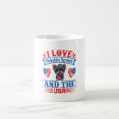 Mug J'aime Yorkshire Terriers et les USA 01 (Centre)
