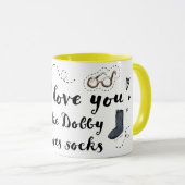 Mug J'aime You Like Dobby Aime les Chaussettes (Devant droit)