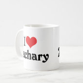 Mug J'aime Zachary (Devant gauche)