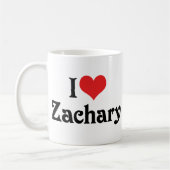 Mug J'aime Zachary (Gauche)