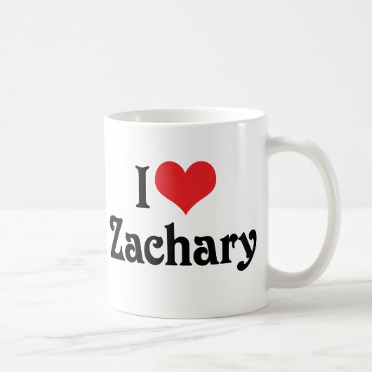 Mug J'aime Zachary (Droite)
