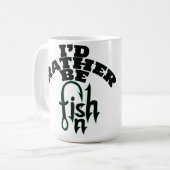 Mug J'aimerais mieux pêcher Peralized NOM, COULEUR (Devant gauche)