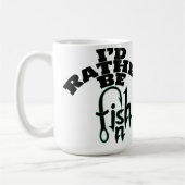 Mug J'aimerais mieux pêcher Peralized NOM, COULEUR (Gauche)