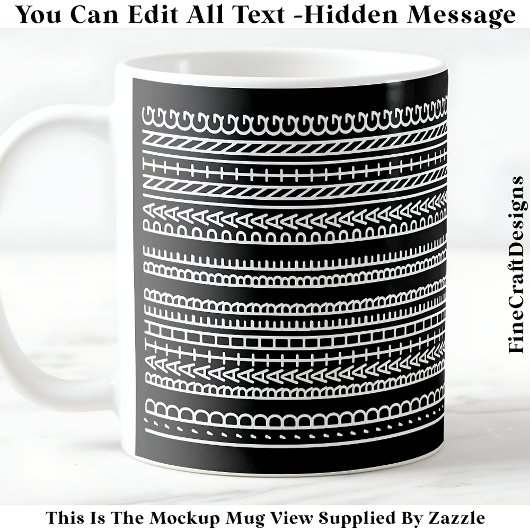 Mug J'aimerais mieux peindre Message caché 088W Nouvea