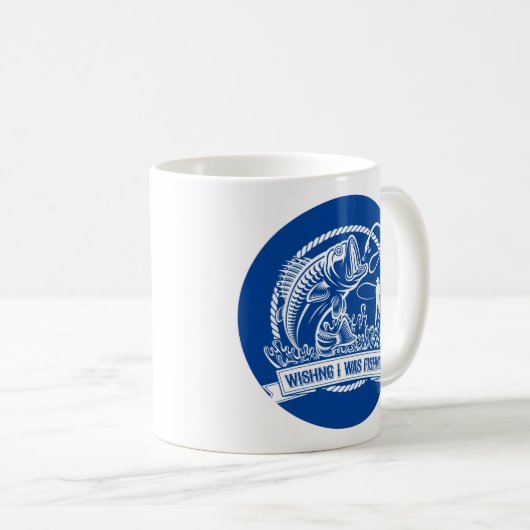 Mug J'Aimerais Pêcher (Devant droit)