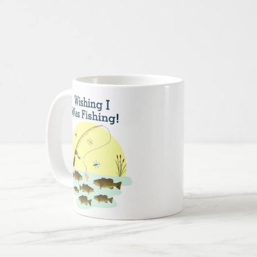 Mug J'aimerais pêcher Smallmouth Bass Lake Fish (Devant gauche)