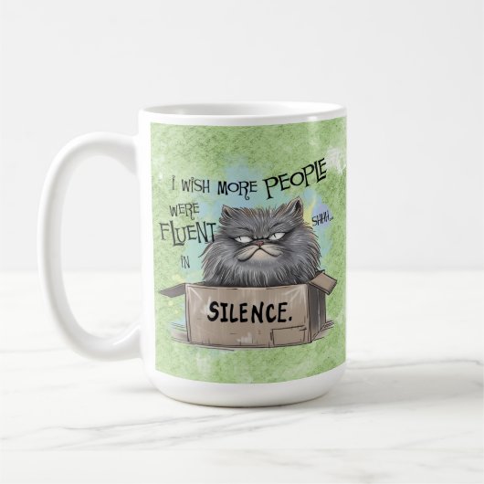 Mug J'aimerais que plus de gens parlent couramment (Gauche)