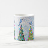 Mug jais bleus et arbres de Noël (Centre)