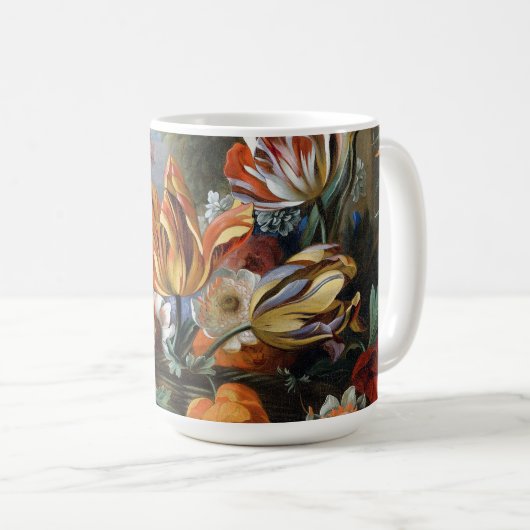 Mug Jakob Bogdani Tulips Peonies et autres Fleurs (Devant droit)