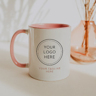Mug JALAINE Moderne Minimaliste Blush Logo Personnalis