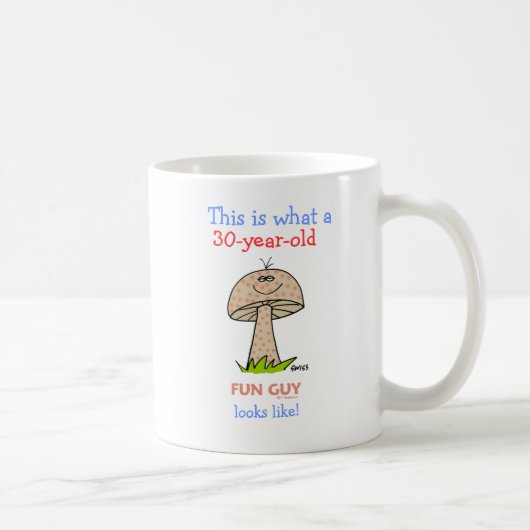 Mug Jalon Anniversaire Drôle Amusant GARS Cartoon Cham (Droite)