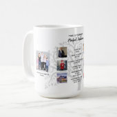 Mug Jalons d'anniversaire PHOTO COLLAGE Family Tree Ca (Devant gauche)