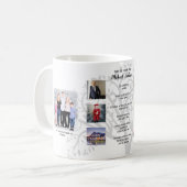 Mug Jalons d'anniversaire PHOTO COLLAGE Family Tree Ca (Devant gauche)
