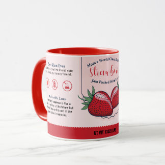 Mug Jam d'amour aux fraises de classe mondiale de mama