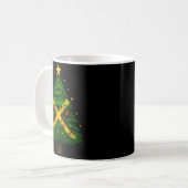 Mug Jamaican Christmas Tree Design, Festive Holiday Gr (Devant gauche)