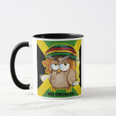 Mug Jamaïque Funny Rasta Smoking Owl Nom personnalisab (Gauche)