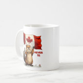 Mug Jamais 51, Canada Drapeau canadien Feuille d'érabl (Devant gauche)