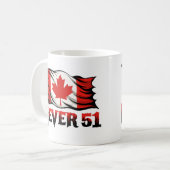 Mug Jamais 51, Drapeau canadien, (Devant gauche)