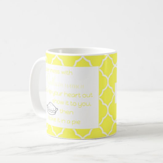 Mug Jamais Mess with Southern Women Yellow Custom (Devant gauche)
