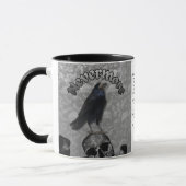 Mug Jamais plus Corbeau Sur Crâne Macabre Esthétique S (Gauche)
