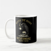 Mug Jamais plus le corbeau avant le café Citation drôl (Gauche)
