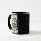 Mug Jamais trop vieux pour jouer avec les trains (Devant gauche)
