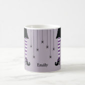 Mug Jambes De Sorcière Violette Et Araignées Avec Nom  (Centre)