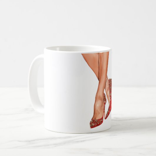 Mug Jambes talons rouges (Devant gauche)