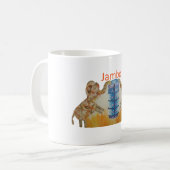 Mug Jambo Jumbo African Kids Elephants Art Imprimer (Devant gauche)