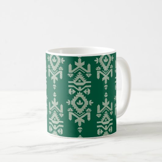 Mug Jamdani Print Folk Pattern (Devant droit)
