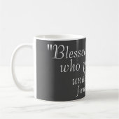 Mug James 1:12 Citation biblique Imprimer Café gris (Gauche)