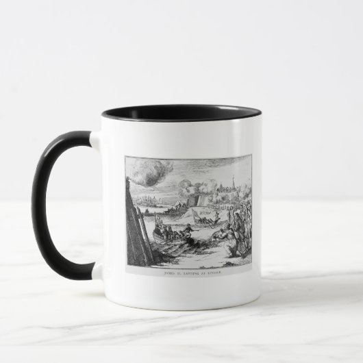 Mug James II débarquant chez Kinsale, le 12 mars 1689 (Gauche)