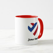 Mug James Intveld avec drapeau cœur des Pays-Bas (Devant droit)