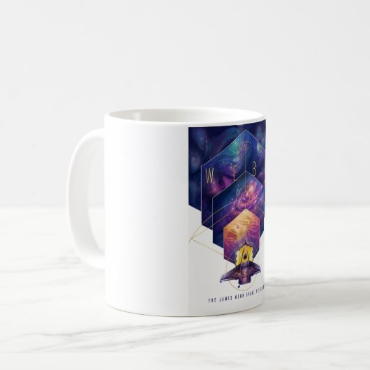 Mug James Webb télescope spatial Illustration Art (Devant gauche)